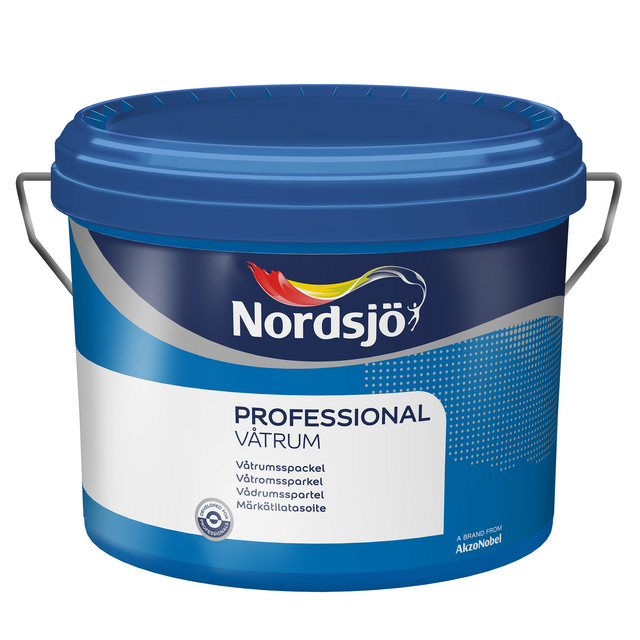 Produktbild föreställande artikeln VÅTRUMSSPACKEL PRO 10L NORDSJÖ från kategorin Spackel